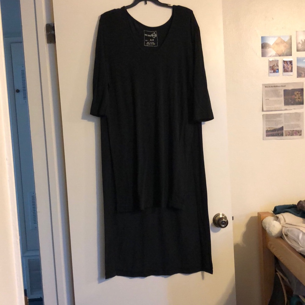 FP high low black shirt